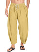 Alohadaddy Drawstring Pockets Cotton Linen Loose Casual Beach Lantern Harem Capri Pants
