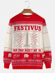Alohadaddy Men's Christmas Print Crew Neck Sweatshirt