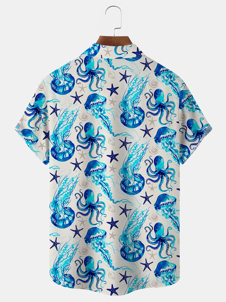 Alohadaddy Hawaiian Sea Life Jellyfish Print Men&