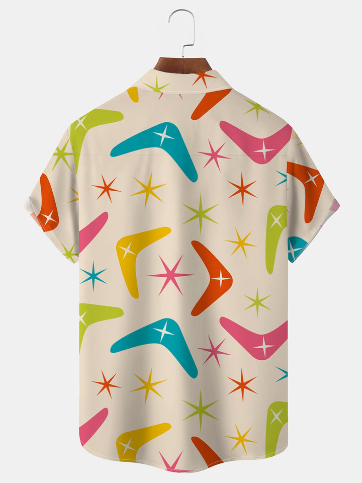 Alohadaddy Vintage Mid-Century Geometric Khaki Men&