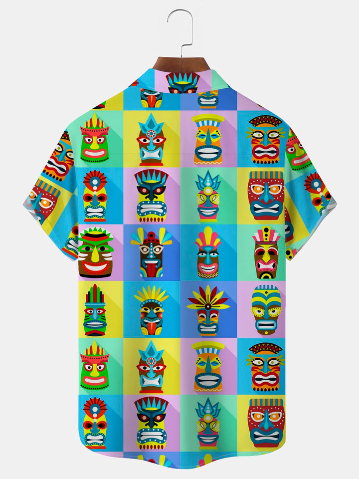 Alohadaddy Hawaiian Tiki Print Men&