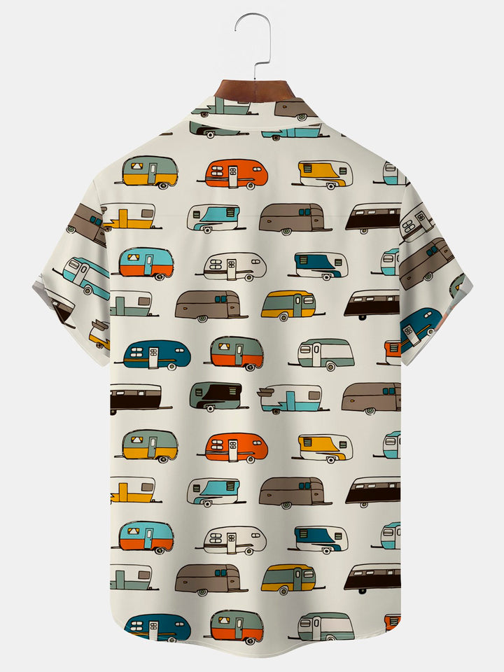 Alohadaddy Vintage Camper Cartoon Khaki Men&