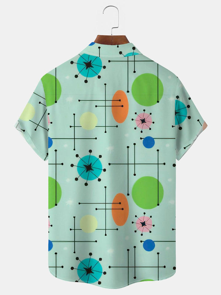 Alohadaddy Vintage Geometric Atomic Print Men&