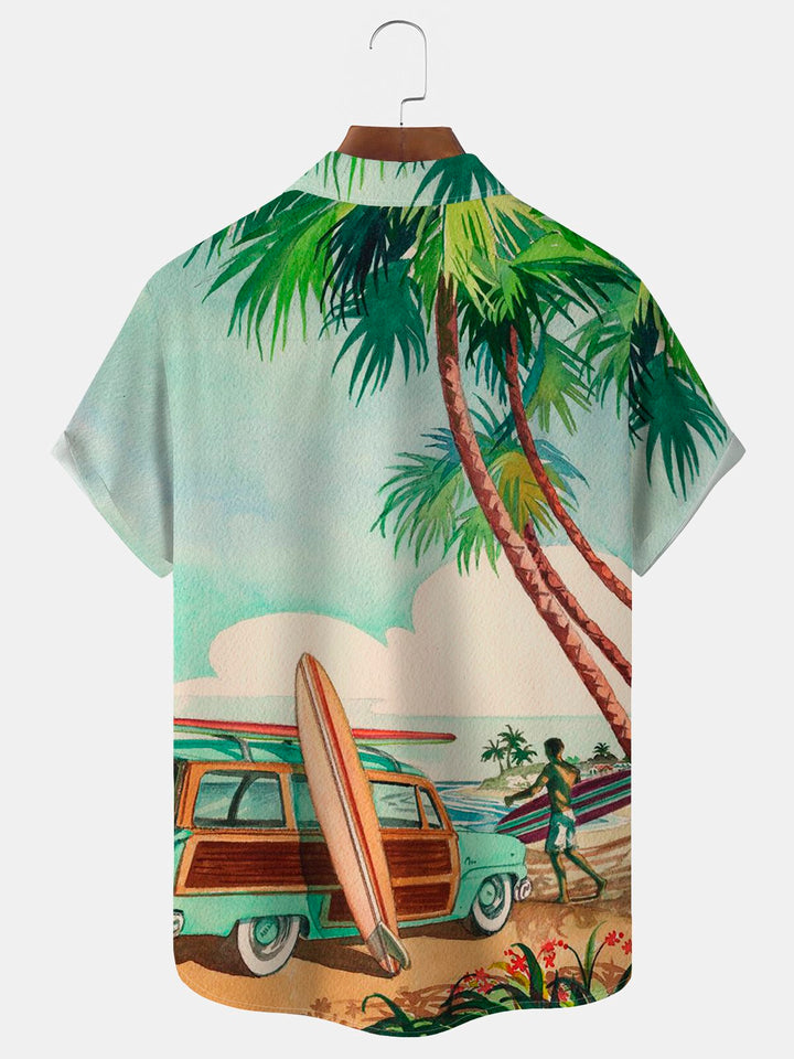 Alohadaddy Hawaiian Botanical Car Print Men&