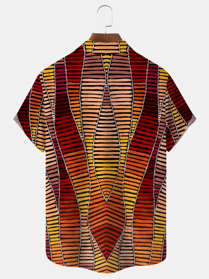 Alohadaddy Vintage Geometric Ethnic Print Men&