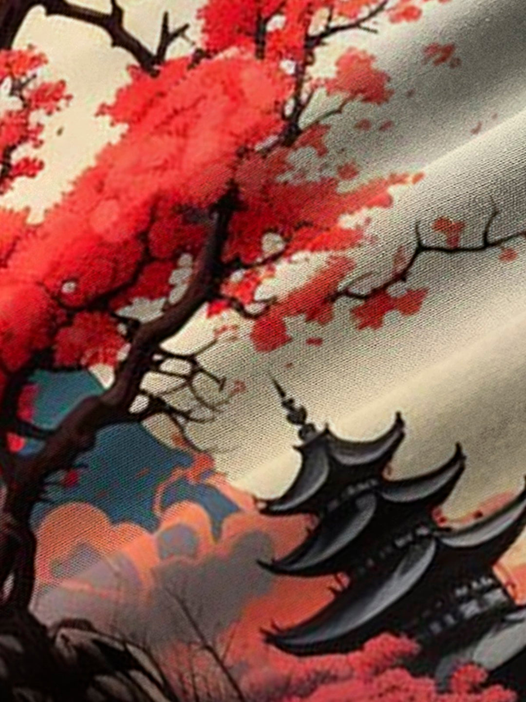 Alohadaddy Retro Japanese Plum Blossom Print Men&