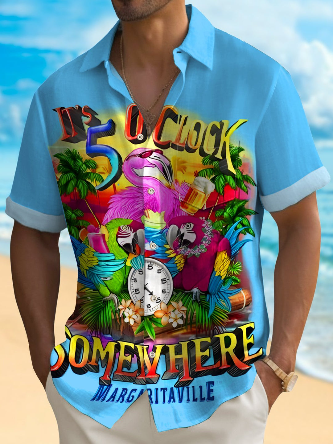 Alohadaddy Beach Vacation Hawaiian Men&