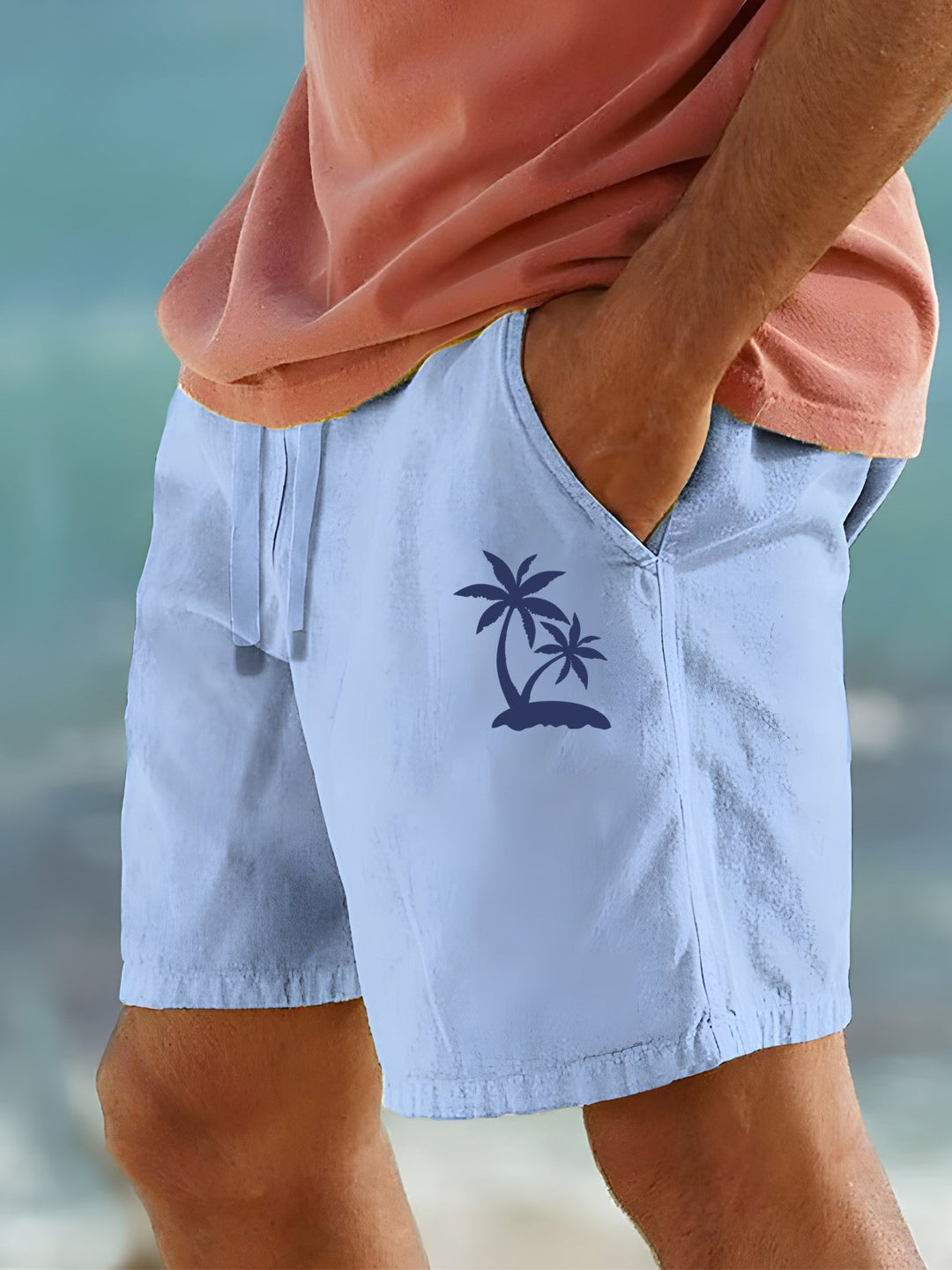 Pantalones cortos de secado rápido para hombre con estampado de coco hawaiano Alohadaddy