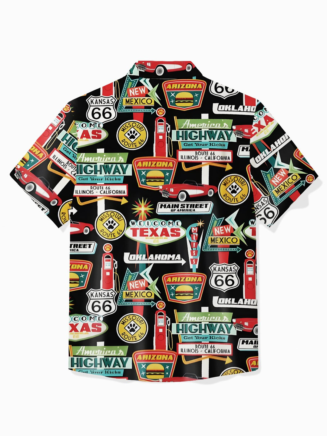 Chemise hawaïenne pour homme Alohadaddy Beach Holiday Chemise de camping à poche Car Route 66
