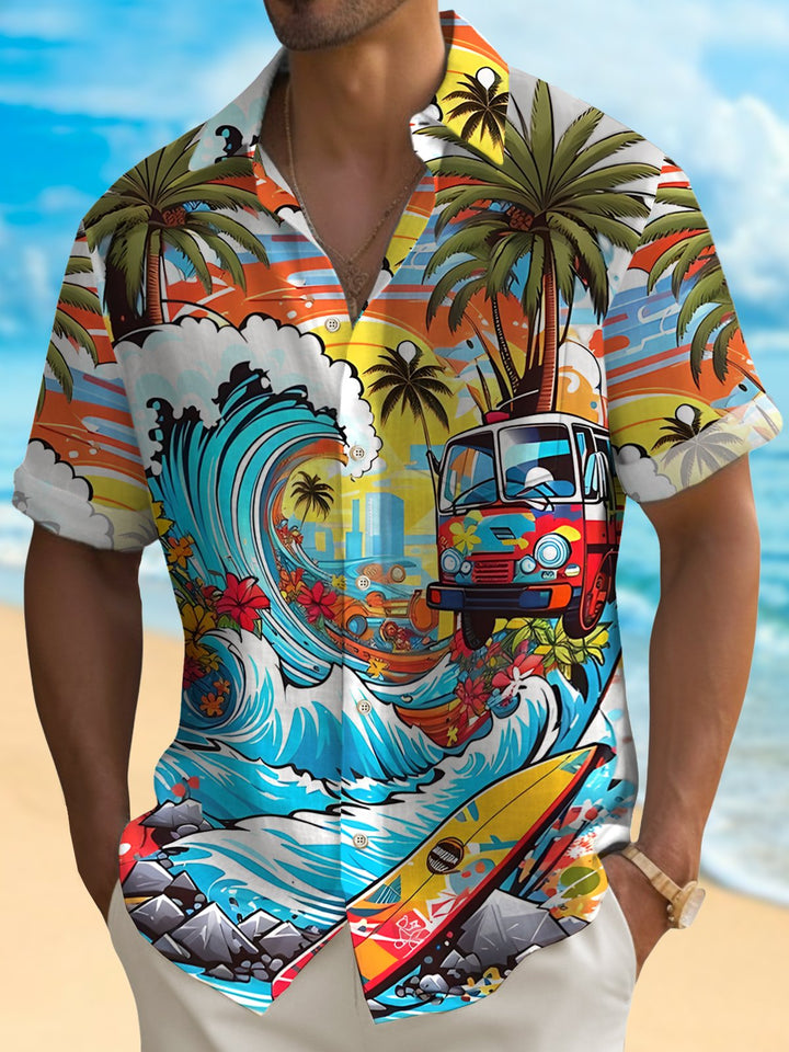 Alohadaddy Hawaii Coconut Surf Print Men&