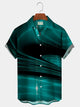 Alohadaddy Red Tech Art Gradual Print Shirt Plus Size Shirt