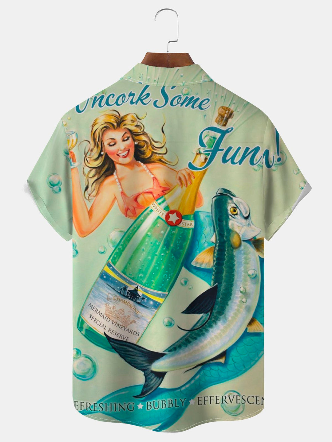Chemise boutonnée à imprimé cocktail sirène hawaïenne Alohadaddy pour homme