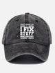 Gorra con letras "I Fix Stuff" para hombre, estilo vintage lavado, años 50, de Alohadaddy
