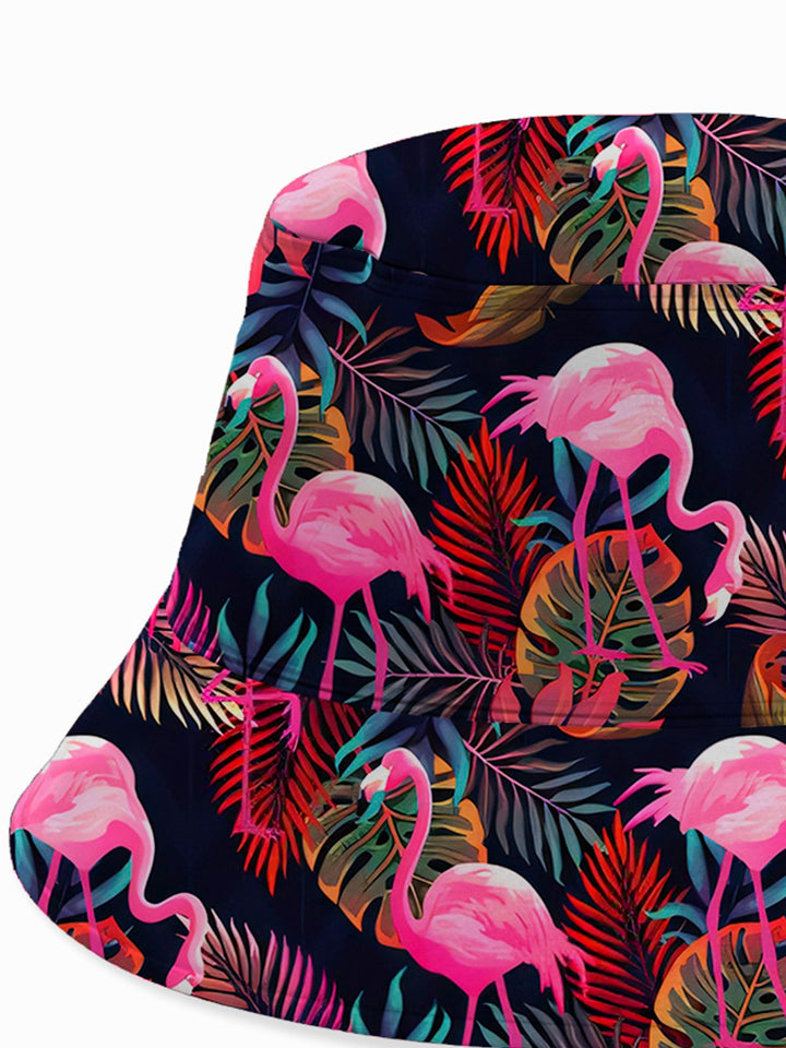 Alohadaddy Hawaii Flamingo Tropical Floral Printed Men&