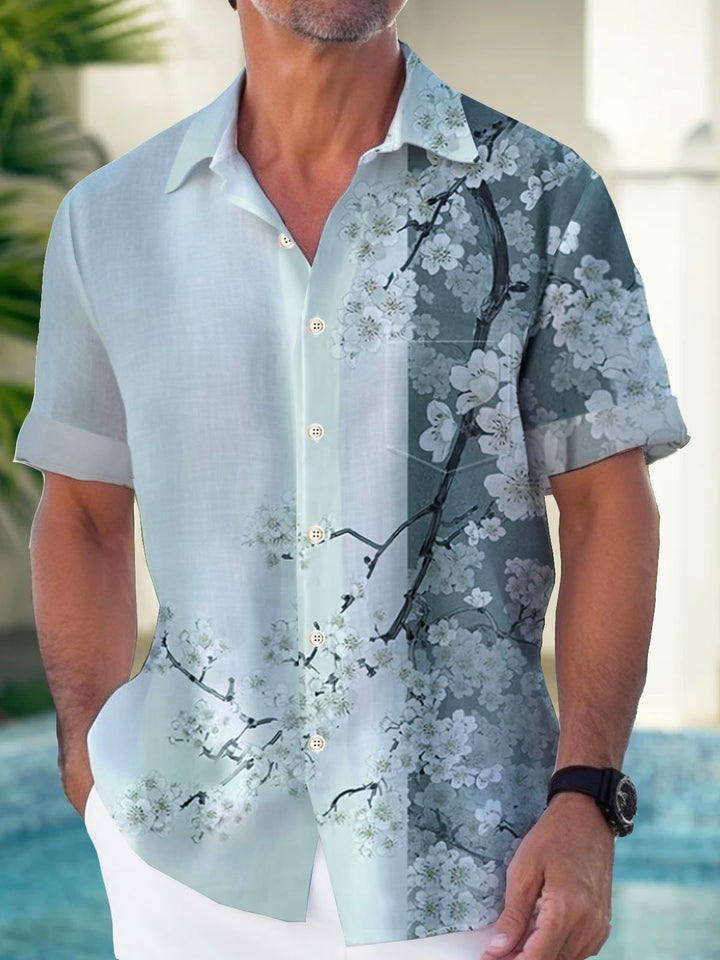 Alohadaddy Hawaiian Floral Plum Blossom Cherry Blossom Men&