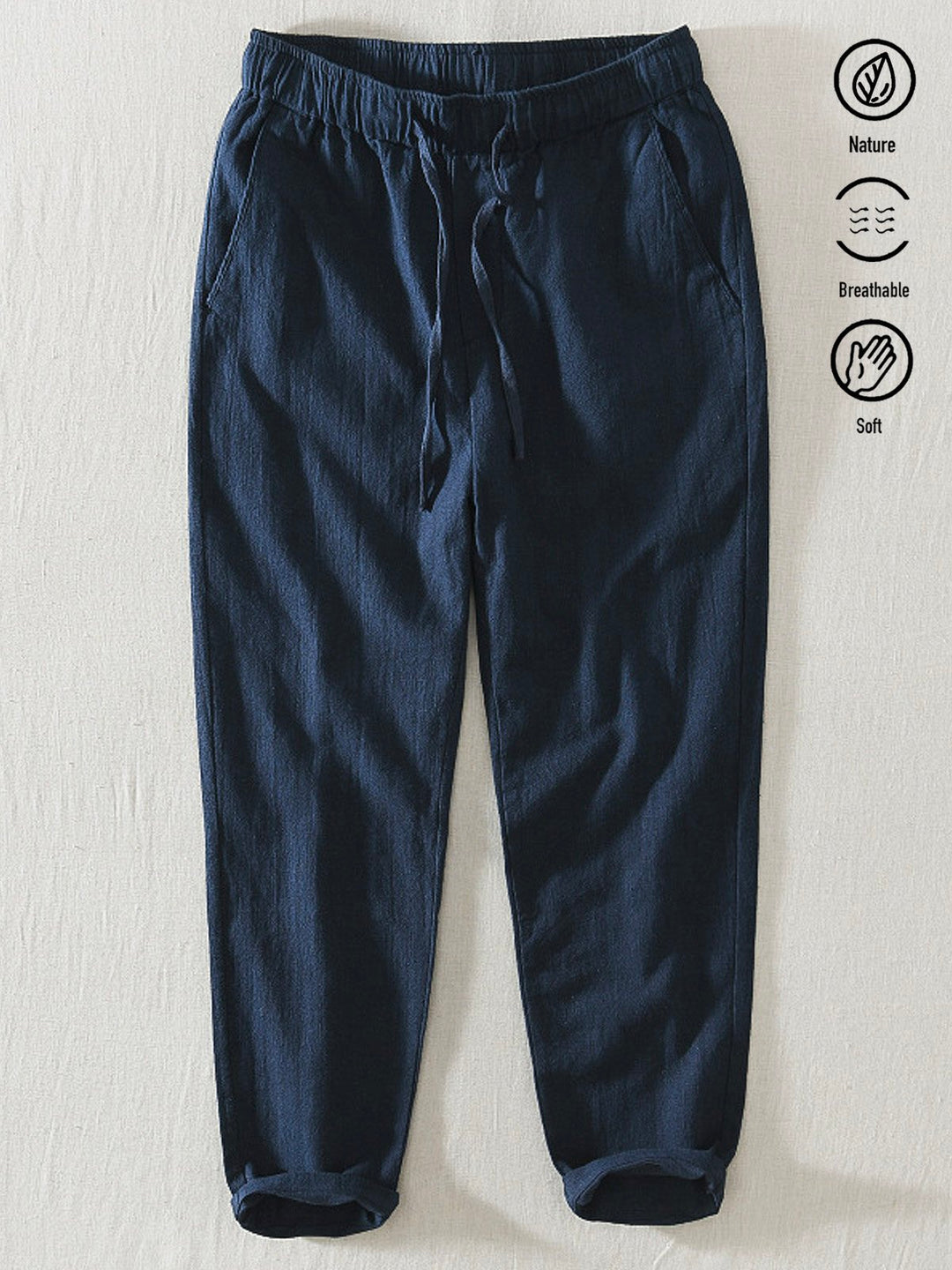 Alohadaddy Linen Casual Plain Basic Men&