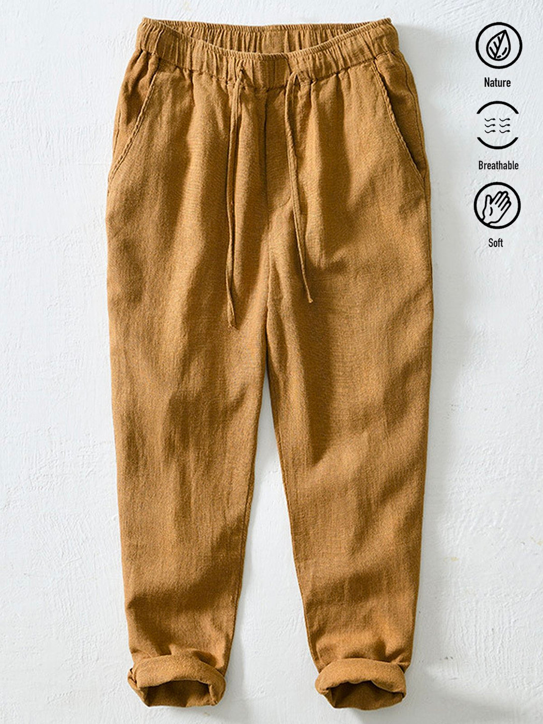 Alohadaddy Linen Casual Plain Basic Men&