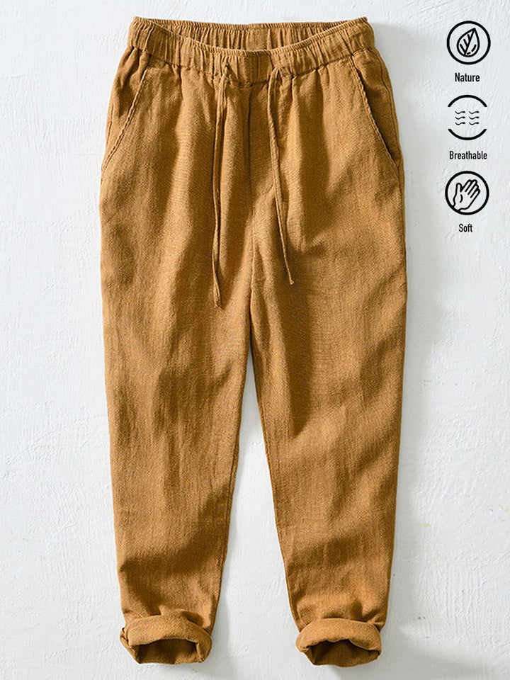 Alohadaddy Linen Casual Plain Basic Men&