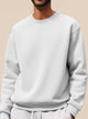 Alohadaddy Basic Long Sleeved Crew neck Sweatshirt Stretch Pullover Basic Sweatshirts