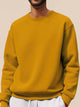 Alohadaddy Basic Long Sleeved Crew neck Sweatshirt Stretch Pullover Basic Sweatshirts