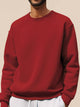 Alohadaddy Basic Long Sleeved Crew neck Sweatshirt Stretch Pullover Basic Sweatshirts