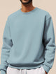 Alohadaddy Basic Long Sleeved Crew neck Sweatshirt Stretch Pullover Basic Sweatshirts