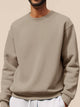Alohadaddy Basic Long Sleeved Crew neck Sweatshirt Stretch Pullover Basic Sweatshirts