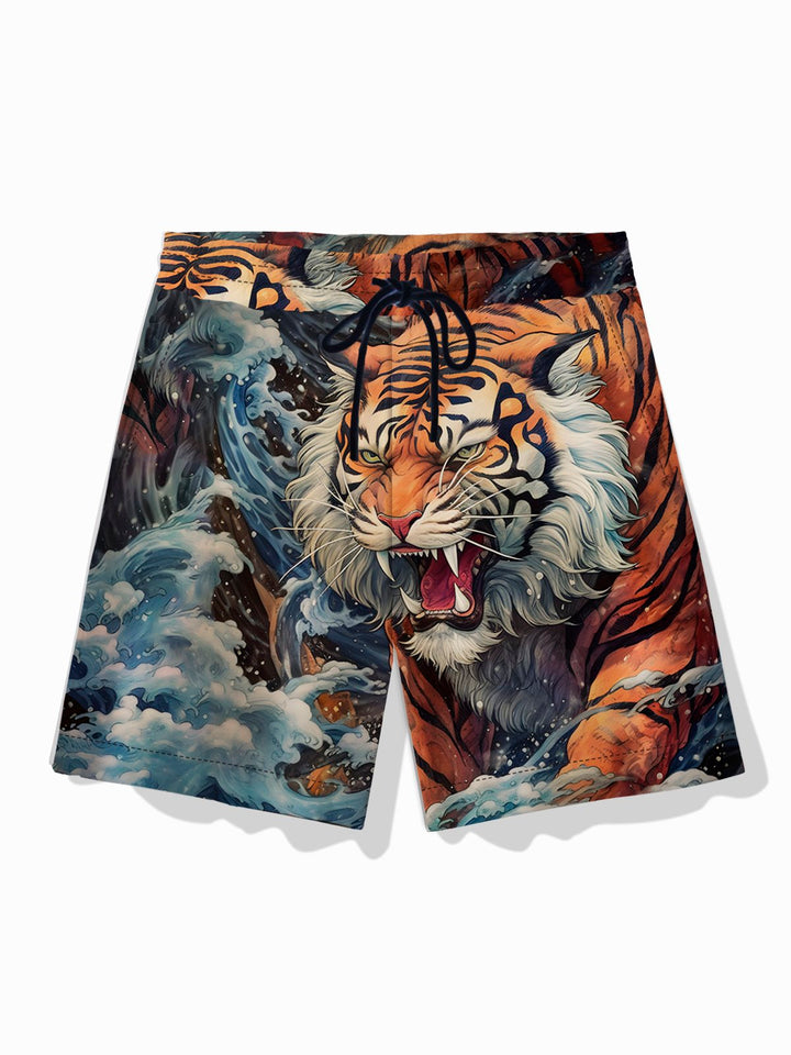 Alohadaddy Retro Ukiyoe Tiger Men&