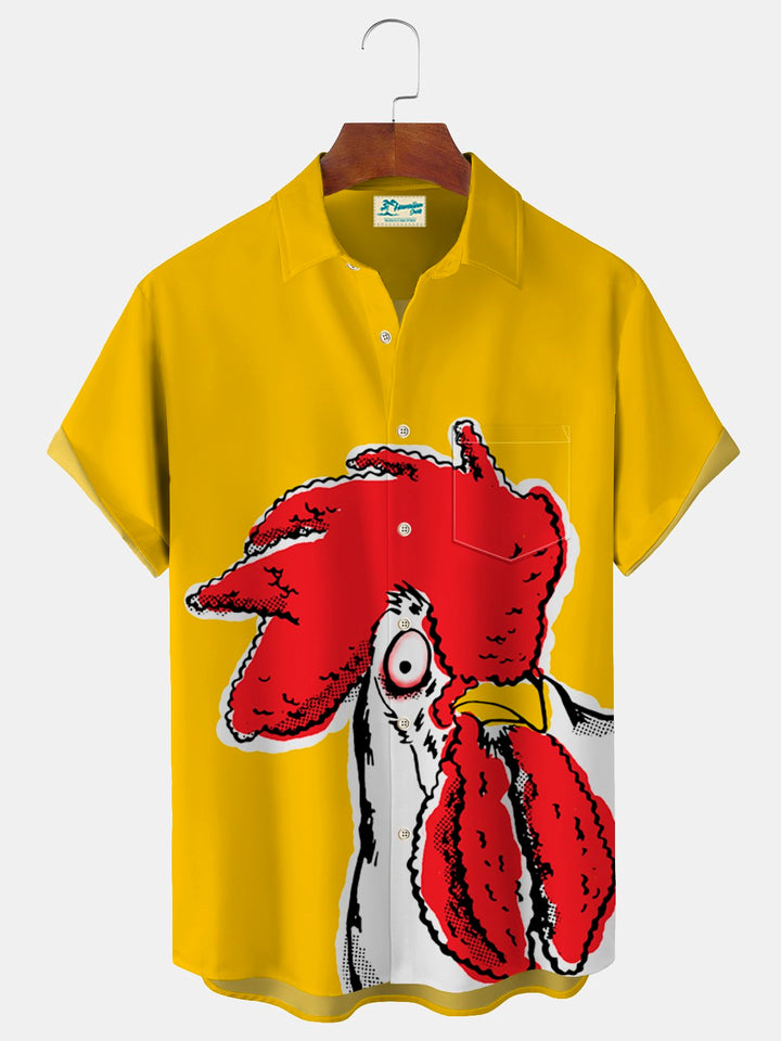Alohadaddy Rooster Print Beach Men&