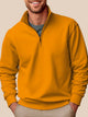 Alohadaddy Basic Half-zip Stand Collar Sweatshirts Stretch Pullover Basic Sweatshirts