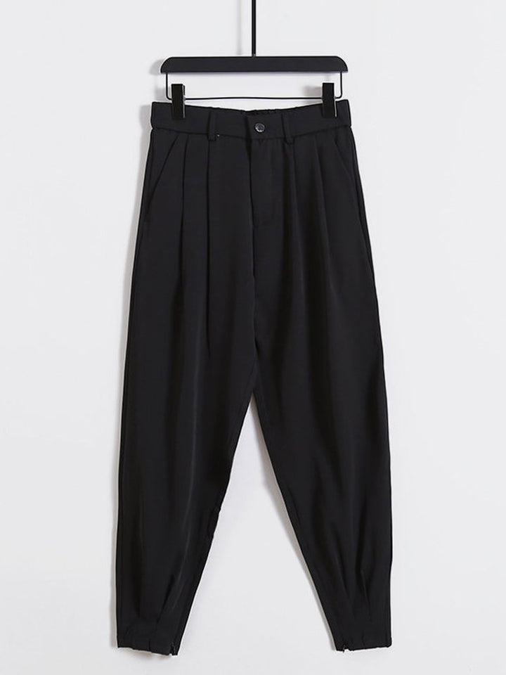 Pantalones casuales holgados tipo harén de sección fina de seda de hielo de tejido funcional para hombre