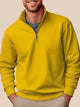 Alohadaddy Basic Half-zip Stand Collar Sweatshirts Stretch Pullover Basic Sweatshirts