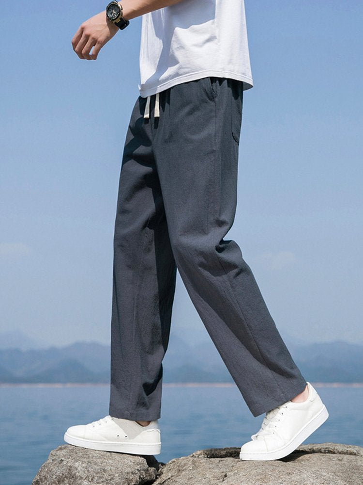 Alohadaddy Linen Casual Pants Men&
