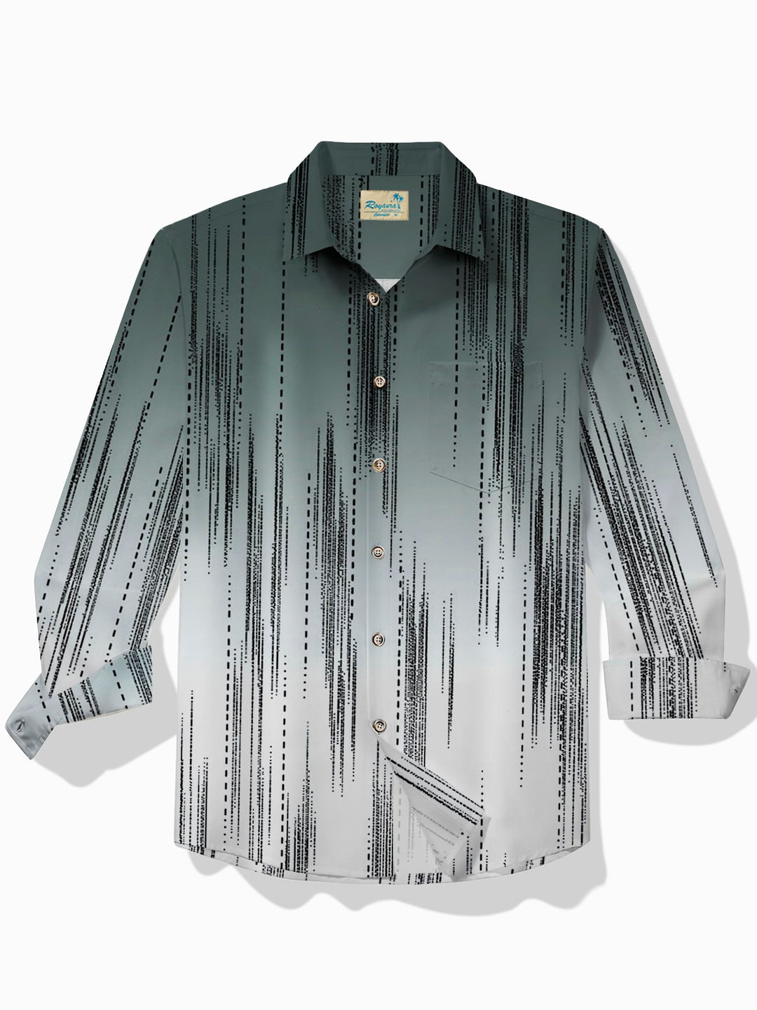 Alohadaddy Retro Gradient Stripe Print Men&