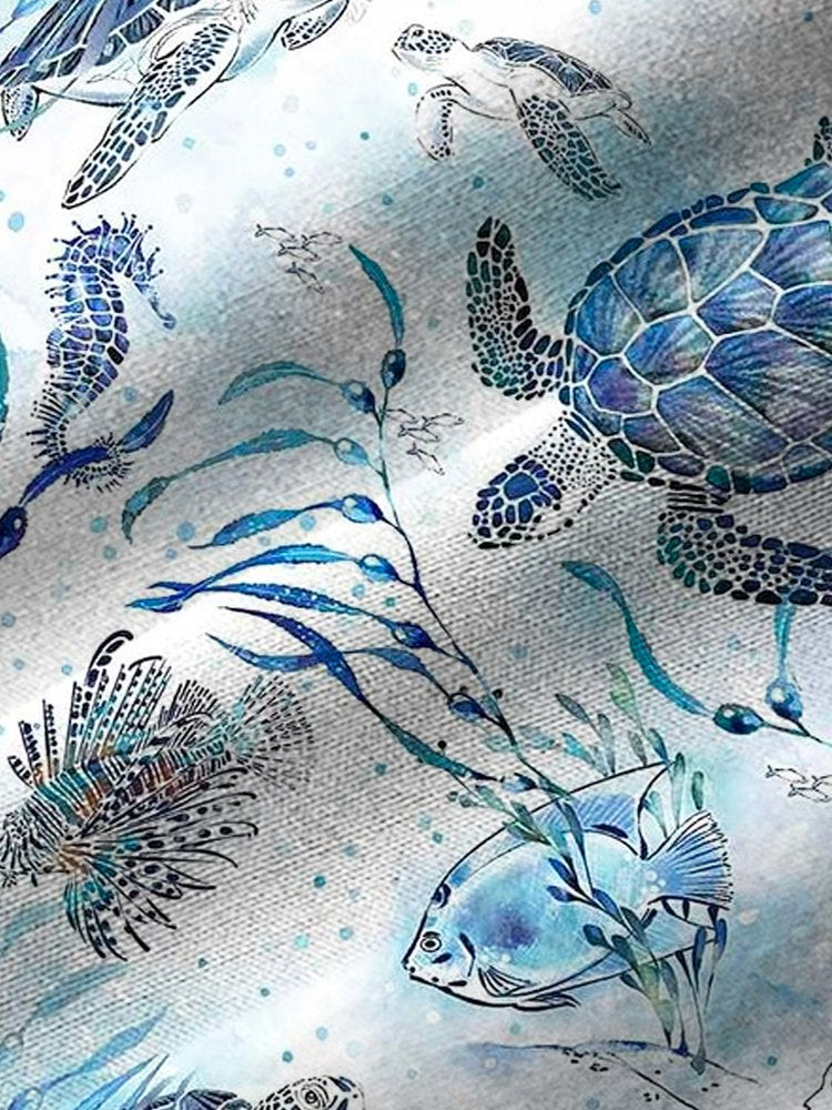 Chemise Aloha grande et grande taille pour homme avec imprimé tortue nautique Honu Ocean de Alohadaddy