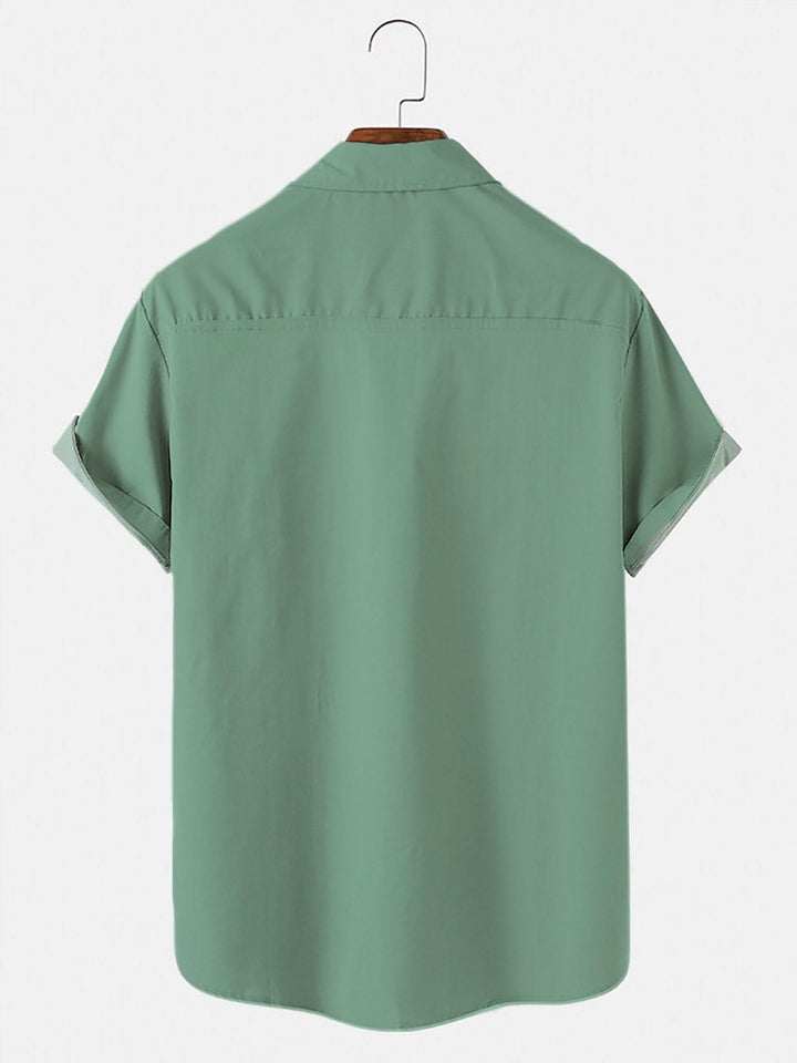 Men‘s Retro Camp Cotton-Blend 50S Vintage Bowling Shirts