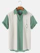 Men‘s Retro Camp Cotton-Blend 50S Vintage Bowling Shirts
