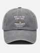 Men's Vintage Built In The FORTIES Printed Distressed Washed Baseball Cap