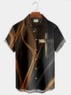 Camisa negra de talla grande con estampado de cruz de Pascua y Aurora de Alohadaddy Holiday
