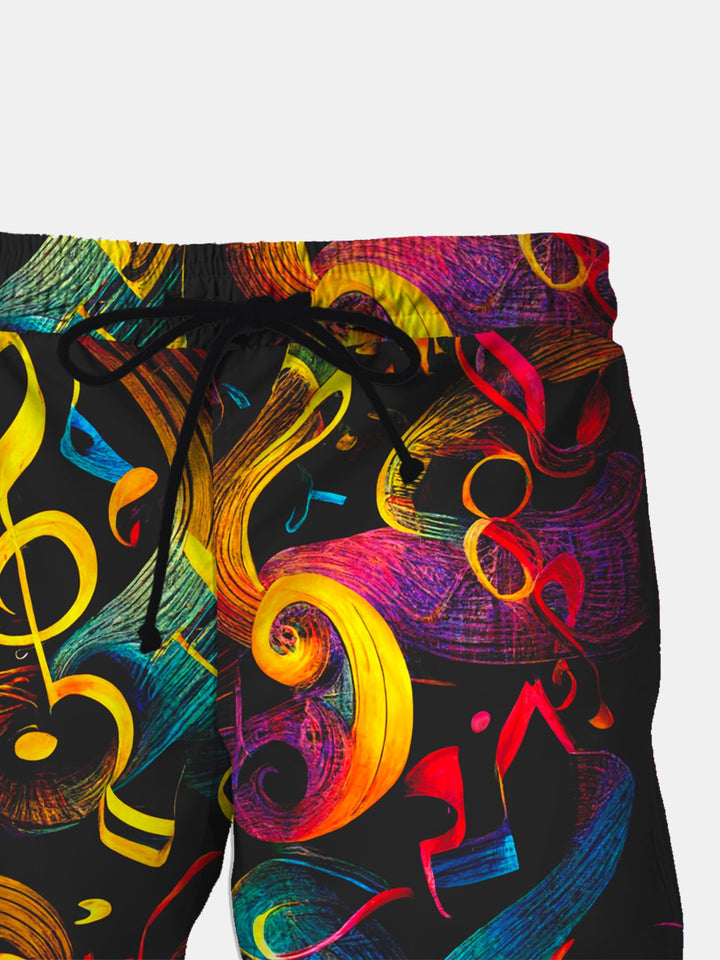 Alohadaddy Casual Abstract musical Note Men&