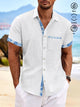 Alohadaddy Basics Textured Contrast Print Men's Button-Pocket Shirt