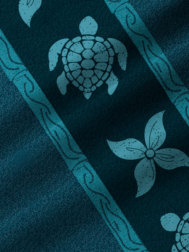 Alohadaddy Retro Return Floral Bowling Print Textured Men&
