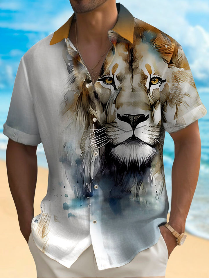 Alohadaddy Vintage Lion Print Men&