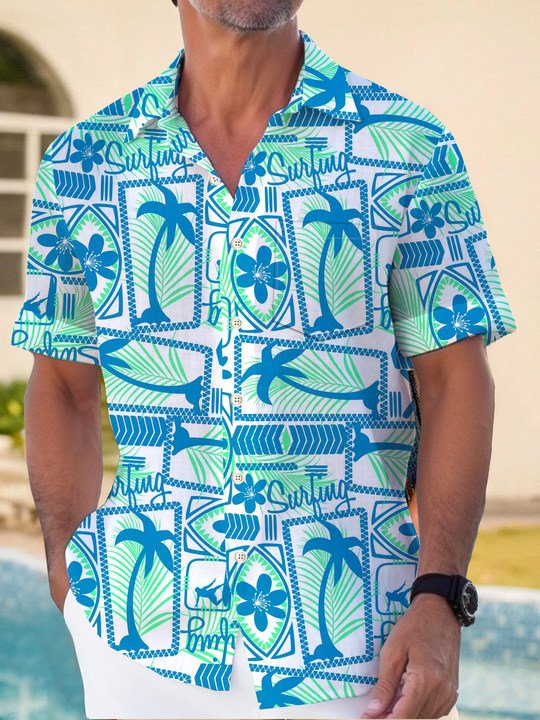 Camisa hawaiana con bolsillo para hombre de Alohadaddy Coconut Beach Resort