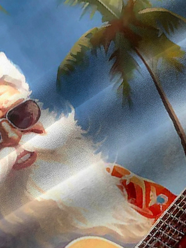 Alohadaddy Christmas Santa Musical Print Men&