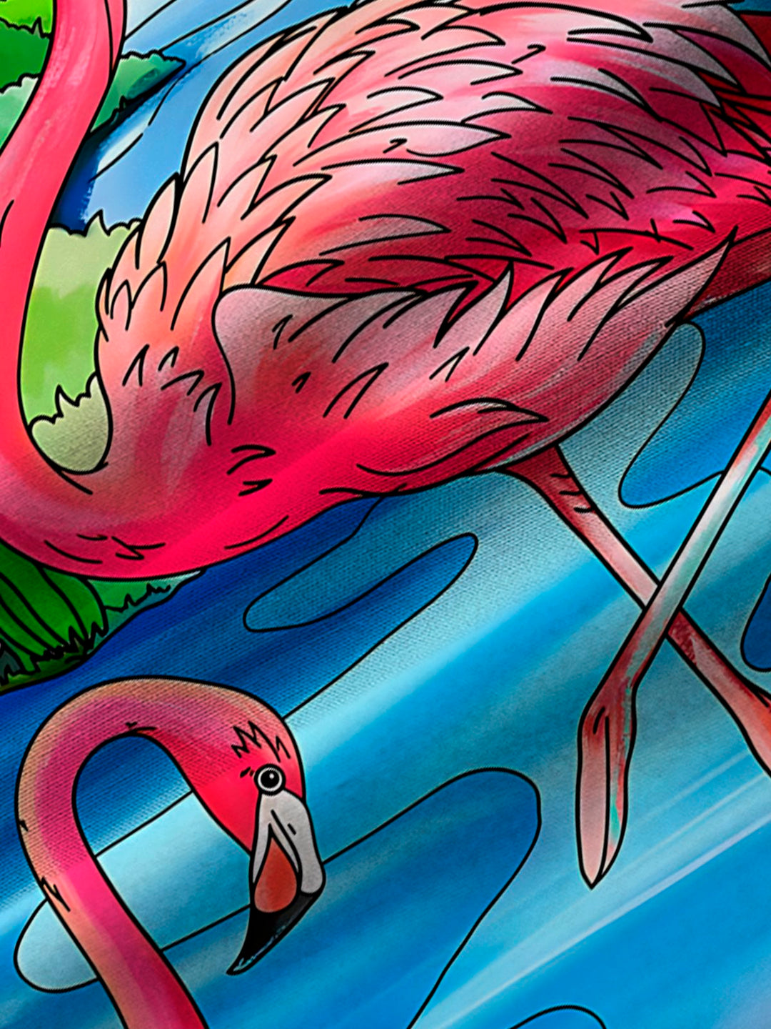 Alohadaddy Hawaiian Flamingo Botanical Print Men&