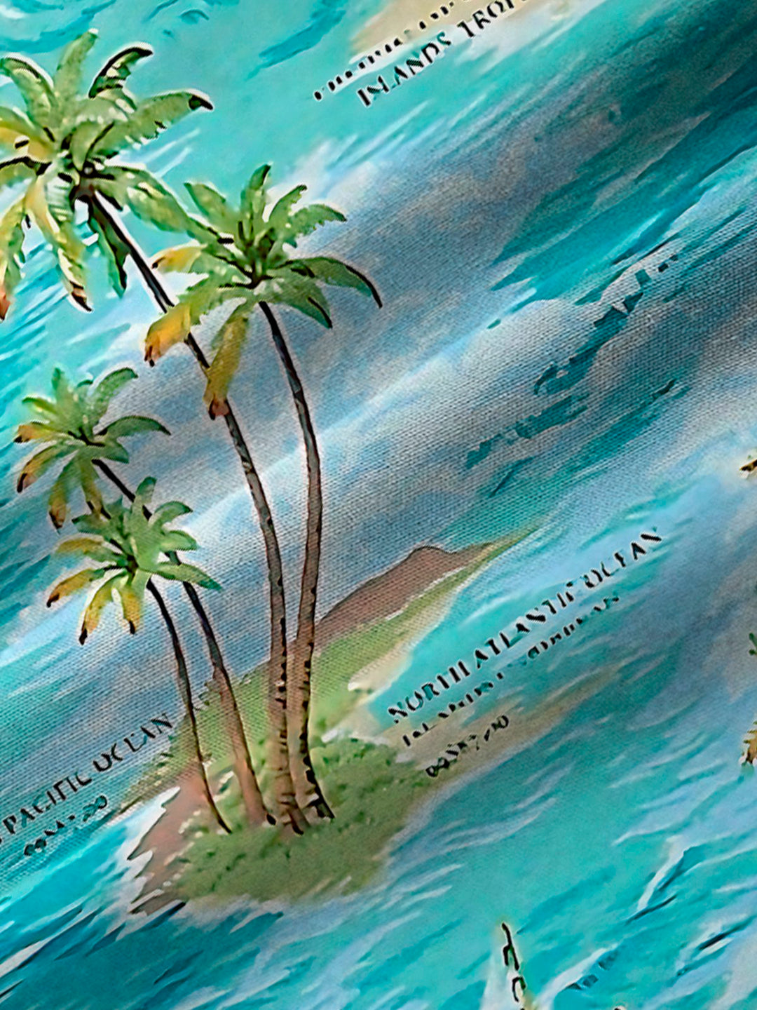 Alohadaddy Hawaiian Floral Wave Print Men&
