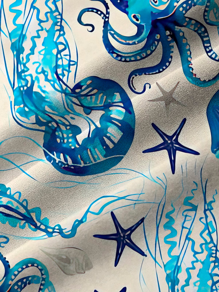 Alohadaddy Hawaiian Sea Life Jellyfish Print Men&