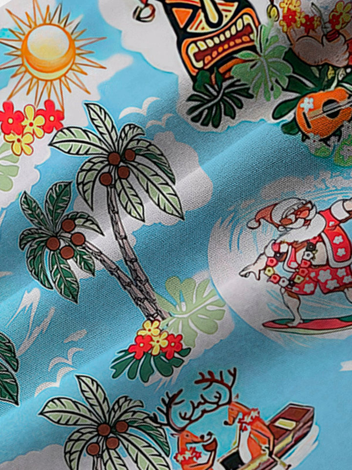 Alohadaddy Hawaiian Coconut Tree Print Men&