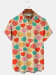 Alohadaddy Valentine's Day Print Men's Button Pocket Shirt